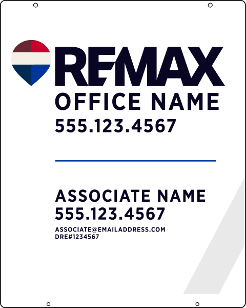 Reflective Hanging Associate Name w License Number Sign Panel, 30h x 24w, 3mm Aluminum Composite